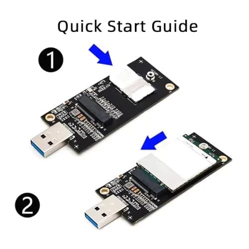 Xiwai M.2 Key-B NGFF WWAN to USB 3.0 Riser Card Adapter with SIM Slot for 3G/4G/5G LTE Wireless Modules (10cm x 10cm x 1cm) thumbnail 7