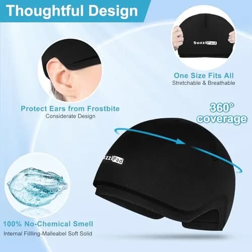SUZZIPAD Chemo Cooling Cap for Chemotherapy Care, Black, 1 Unit thumbnail 4
