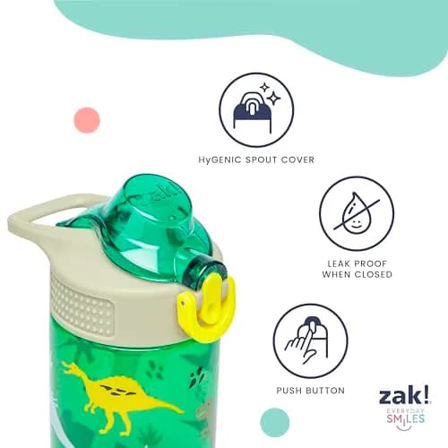 Zak Designs Barbie Sage 16oz Leak-Proof Straw Kids Water Bottle, Plastic | BPA-Free Durable Kid-Friendly thumbnail 5