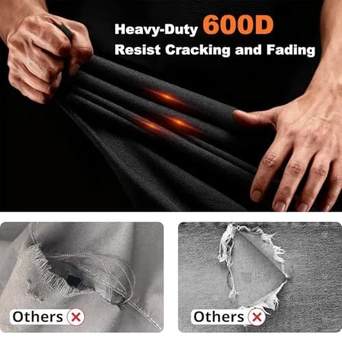 Blackhoso 48" Grill Cover for Weber Spirit II 200/210 Series, 122cm x 69cm x 107cm | Heavy Duty 600D Oxford Waterproof Grill Protection thumbnail 8