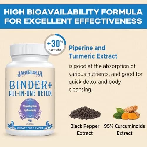 Jagielolia All-in-One Detox Binder Supplement 1500 MG | Liver & Gut Cleanse with Activated Charcoal thumbnail 4