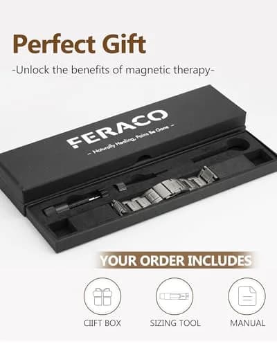 Feraco Magnetic Bracelet for Men Stainless Steel | 3500 Gauss, Adjustable, Hypoallergenic thumbnail 7