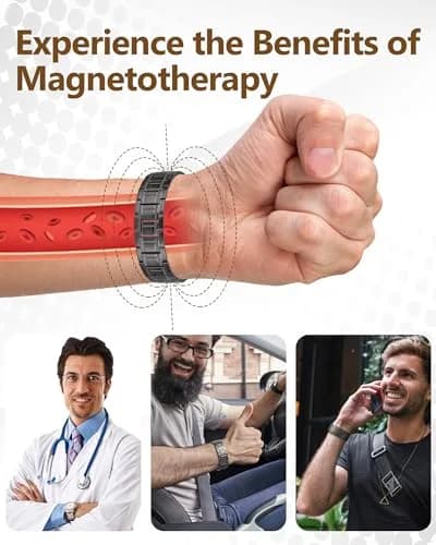 Feraco Magnetic Bracelet for Men Stainless Steel | 3500 Gauss, Adjustable, Hypoallergenic thumbnail 2