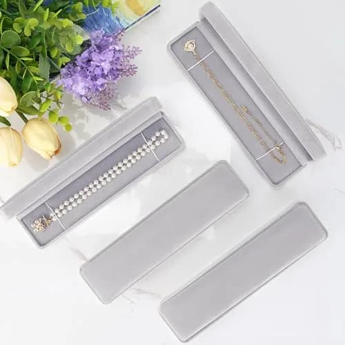 LETURE Velvet Jewelry Box 8.6*2.1*1.2inch | Elegant Gift for Proposal & Wedding thumbnail 3