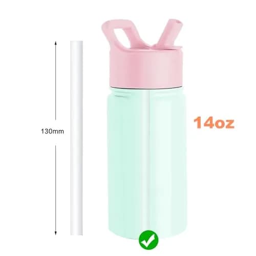 Bubrike Replacement Straws for 14oz Simple Modern Kids Water Bottle | BPA-Free & Dishwasher Safe thumbnail 3