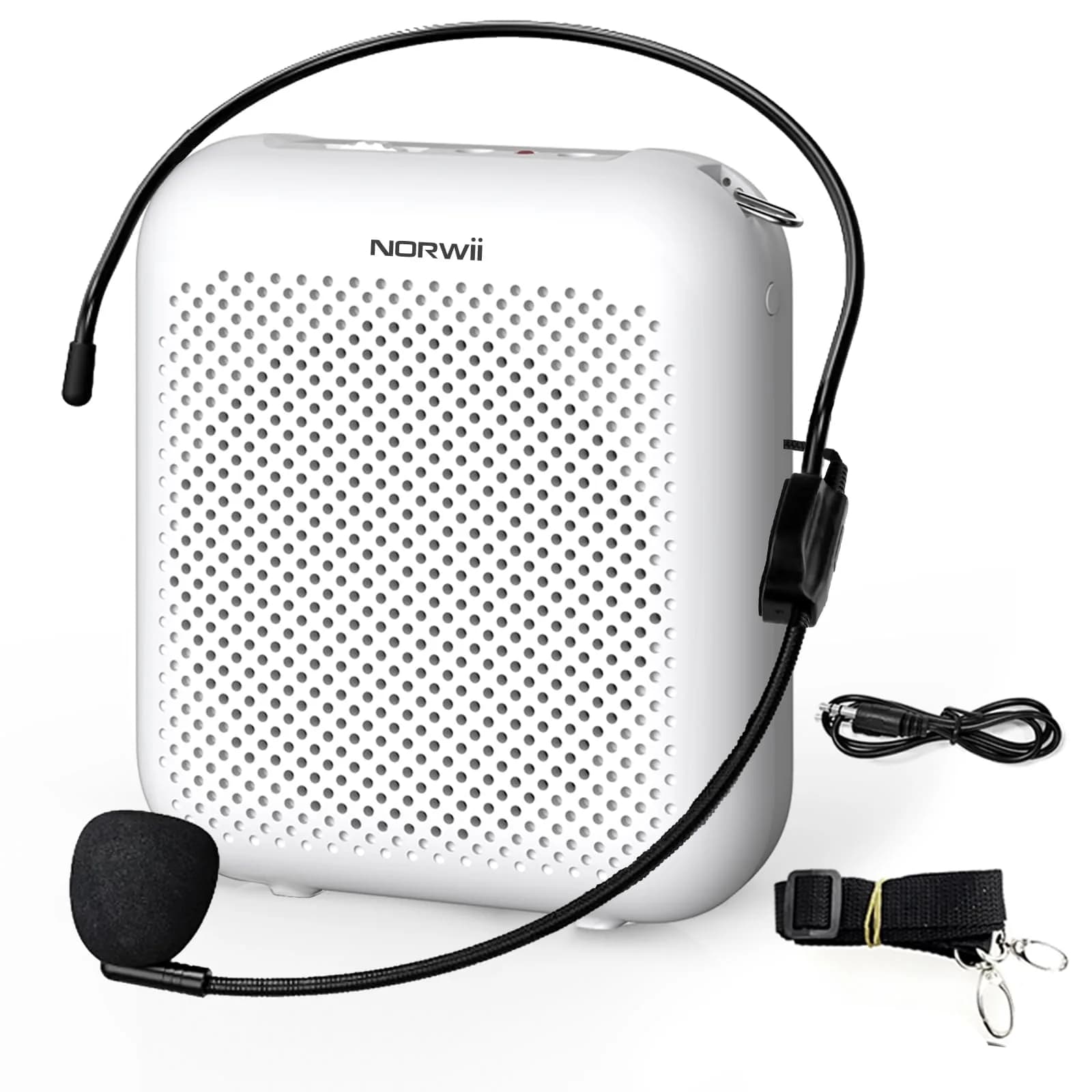Norwii Bluetooth Voice Amplifier with Wired Microphone Headset & 4000mAh Battery | 10W Portable PA System for Teachers, Tours, Gym - main product image