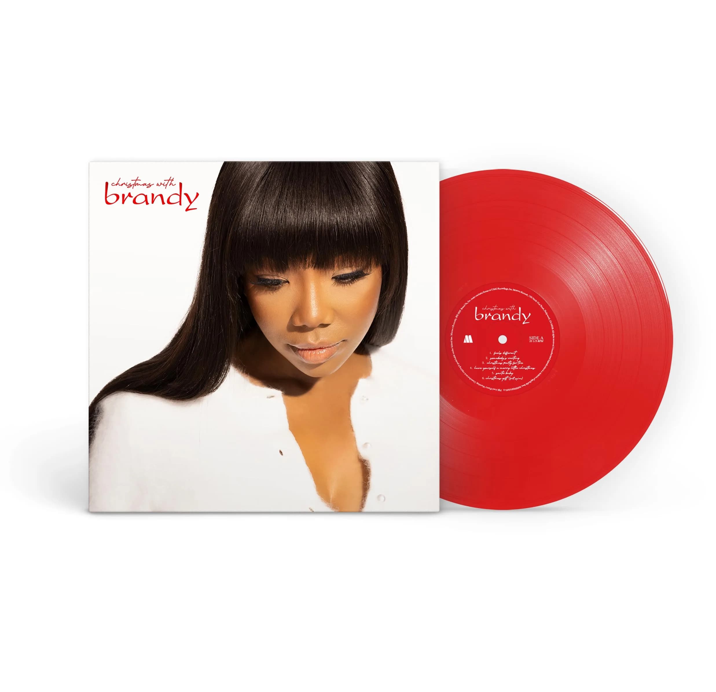 Motown Christmas With Brandy [Red LP] | Holiday & Wedding Vinyl Album (35cm x 2cm x 35cm) - main product image