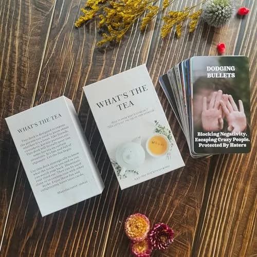 GZXINKE What's The Tea? Relationships Oracle Cards, Life Oracle Deck, for Beginners, Interpreting Career & Relationships, White thumbnail 6