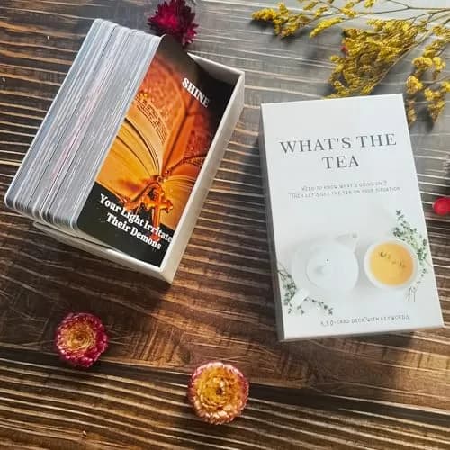 GZXINKE What's The Tea? Relationships Oracle Cards, Life Oracle Deck, for Beginners, Interpreting Career & Relationships, White thumbnail 7