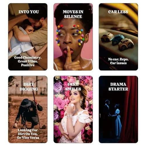 GZXINKE What's The Tea? Relationships Oracle Cards, Life Oracle Deck, for Beginners, Interpreting Career & Relationships, White thumbnail 2