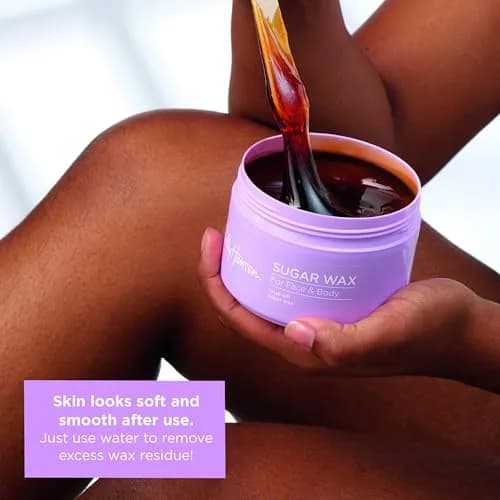 Sally Hansen Rinse-Off Sugar Wax Kit for Face & Bikini Hair Removal | 360ml (12.7 Fl Oz) | Vegan, No Drip Formula thumbnail 2