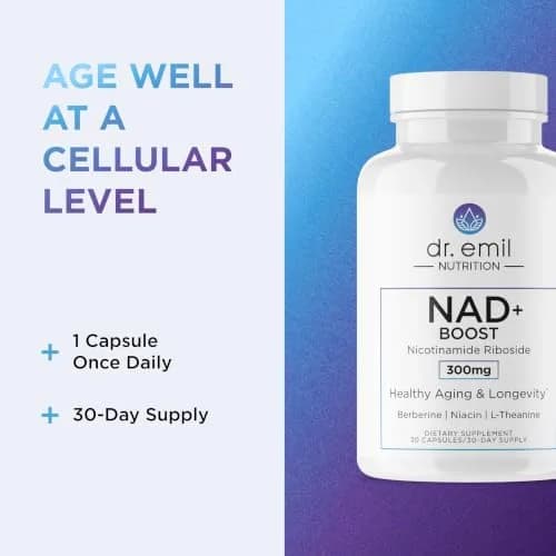 DR. EMIL NUTRITION Aging & Longevity Capsules | NAD+ Support, Berberine & L-Theanine, 30 Capsules thumbnail 6