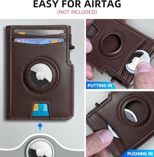 miyozi Airtag Wallet for Men, Slim RFID Wallet with Money Clip & Magnetic Closure | Fits 10 Cards thumbnail 4
