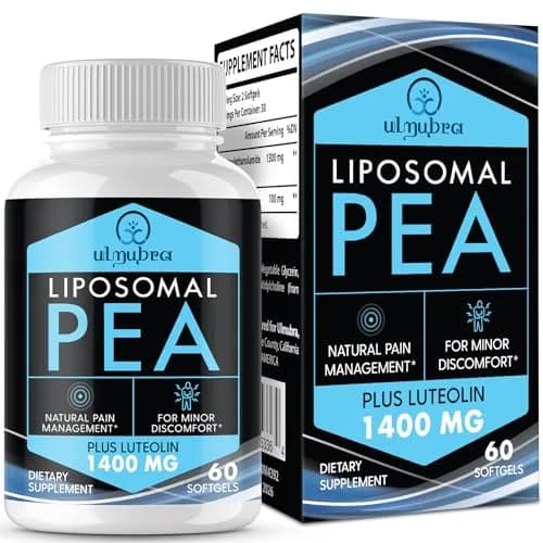 Ulmubra Liposomal Palmitoylethanolamide 1300 MG + Luteolin 100 MG | Superior Absorption for Discomfort Relief thumbnail 1
