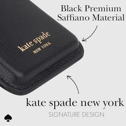 kate spade new york Magnetic Card Holder/Wallet - Black | MagSafe Compatible, Elegant Leather Design thumbnail 3