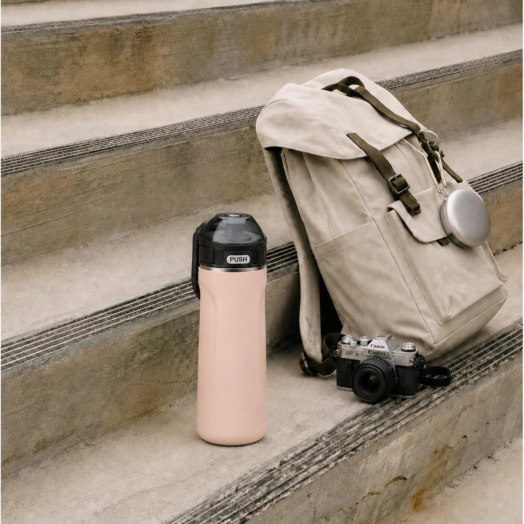 SIPX Stainless Steel Water Bottle 18oz | Keeps Cold 24hr, Leak Proof Straw Lid, Reusable, BPA-Free, Hiking thumbnail 6