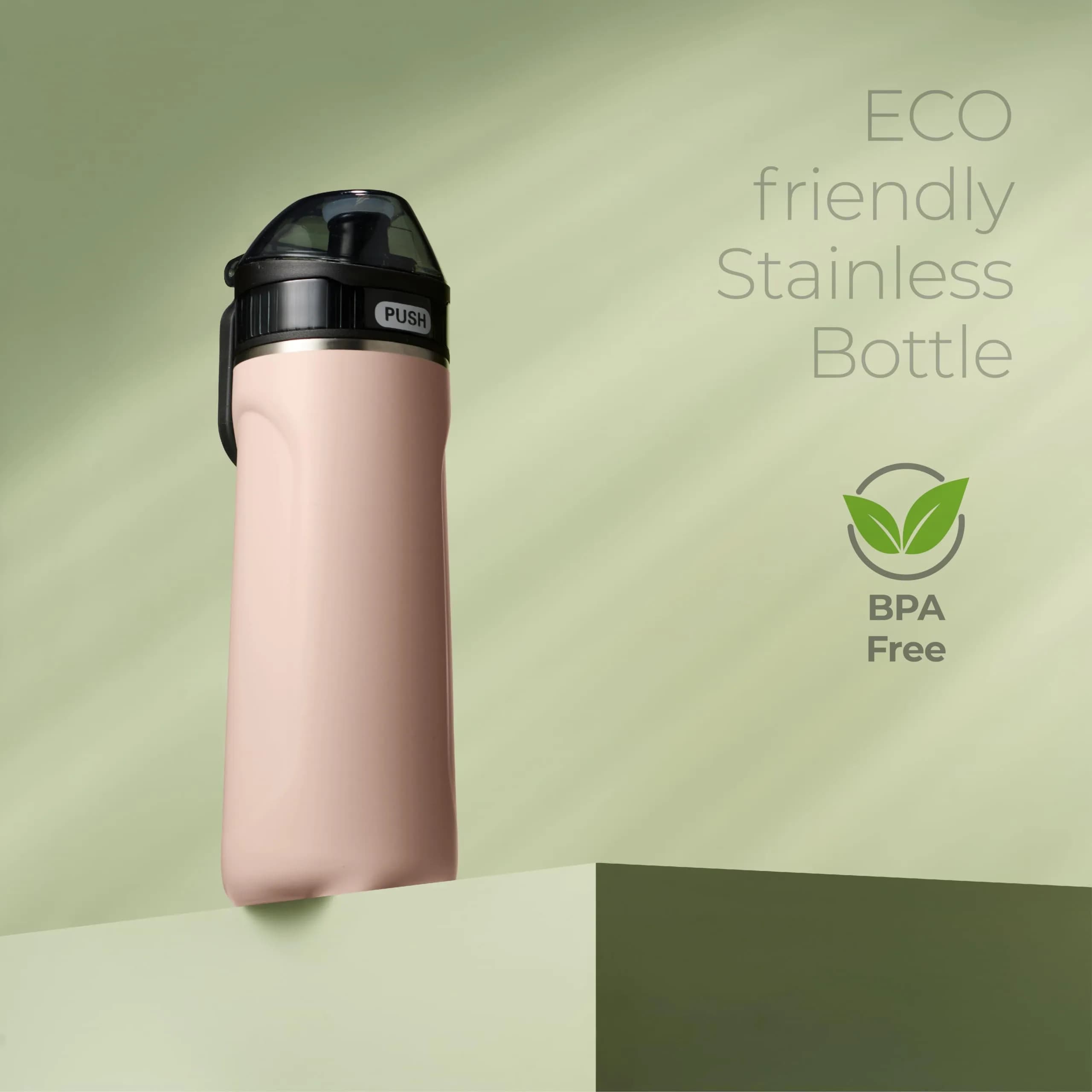 SIPX Stainless Steel Water Bottle 18oz | Keeps Cold 24hr, Leak Proof Straw Lid, Reusable, BPA-Free, Hiking thumbnail 3