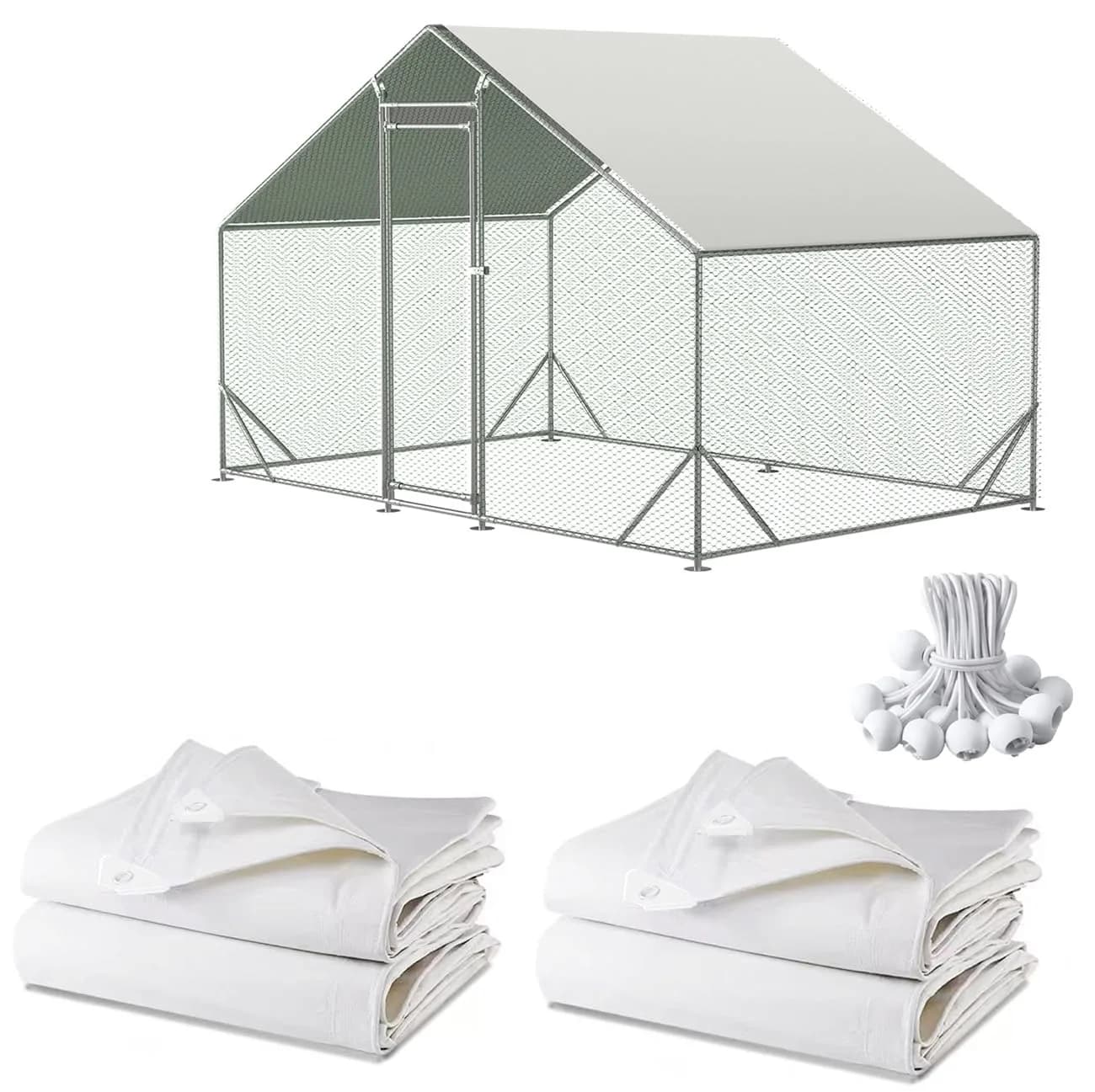 Ahpuhtan Waterproof Chicken Coop Cover 11.3*6.3 FT | UV & Weather Resistant for Winter - main product image