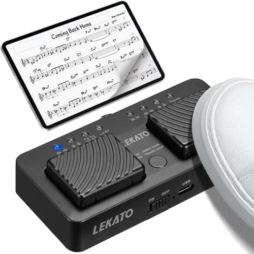 LEKATO Mini Wireless Bluetooth Page Turner Pedal, 7 Page Turning Modes | Portable Silent Music Control thumbnail 1