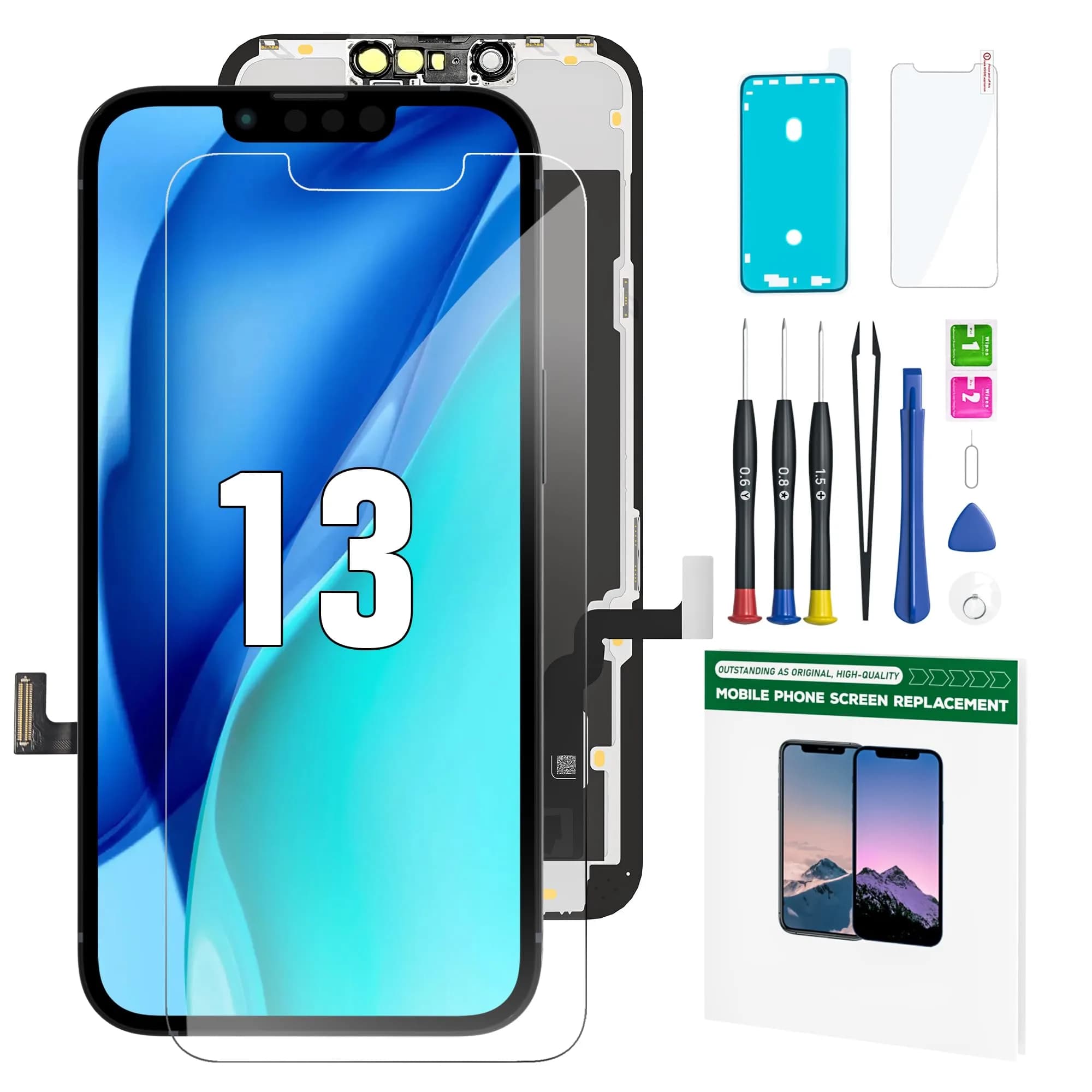 FFtopu iPhone 11 Pro Max Screen Replacement Kit 6.5'' LCD Display 3D Touch Full HD Digitizer 156 g (5.5 oz) | Repair Your Phone Screen — iPhone 13