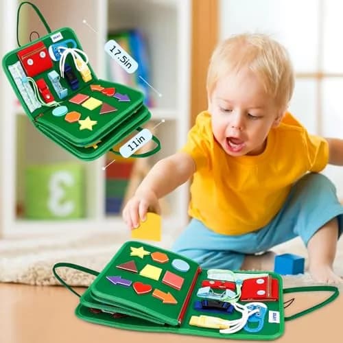 Esjay Montessori Busy Board 8 Pages | Educational Activities for Fine Motor Skills & Travel thumbnail 5