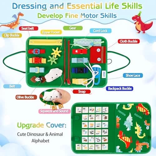 Esjay Montessori Busy Board 8 Pages | Educational Activities for Fine Motor Skills & Travel thumbnail 2