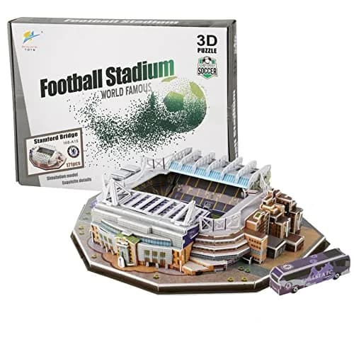 ISFIBA Stamford Bridge Stadium 3D Puzzle 171 Pieces (39cm x 31cm) | Educational STEM Toy for Kids & Adults thumbnail 3