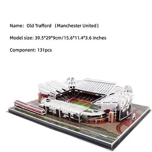 ISFIBA Classic Football Stadium Puzzle 3D Model, Old Trafford | Soccer Stadium Souvenir Gift thumbnail 2