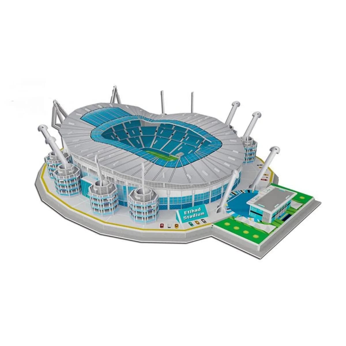 ISFIBA Classic Football Stadium Puzzle 13.4 x 16.7 inches | 3D Paper Model Building Kit - main product image