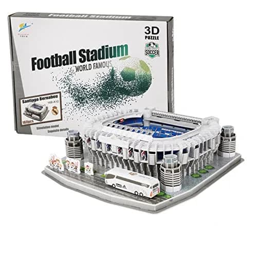 ISFIBA Classic Football Stadium Puzzle 3D Model Santiago Bernabeu | Soccer Stadium Souvenir thumbnail 3