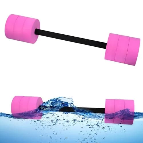 Hikeen Aquatic Exercise Dumbbells Pink Long Barbell | Water Resistance Workout Equipment thumbnail 1