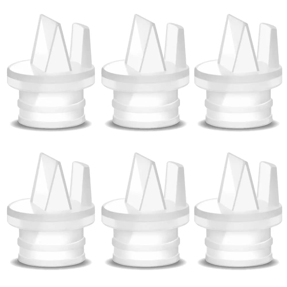 Maymom 2nd Generation Duckbill Valves with Pull Tab, 6 Count | Compatible with Spectra, Medela, Motif Luna Pumps