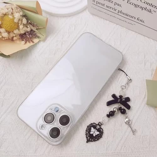 cioatu Black Heart Phone Charm Strap | Y2K Aesthetic Cell Phone Charm Decor thumbnail 4
