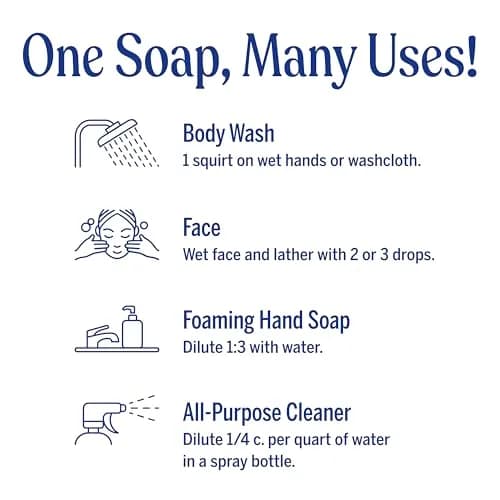 Dr. Bronner's Lavender Pure-Castile Liquid Soap 16 fl oz (32 US fl oz) | Gentle Multi-Use Cleanser for Skin, Hair, and Home thumbnail 6