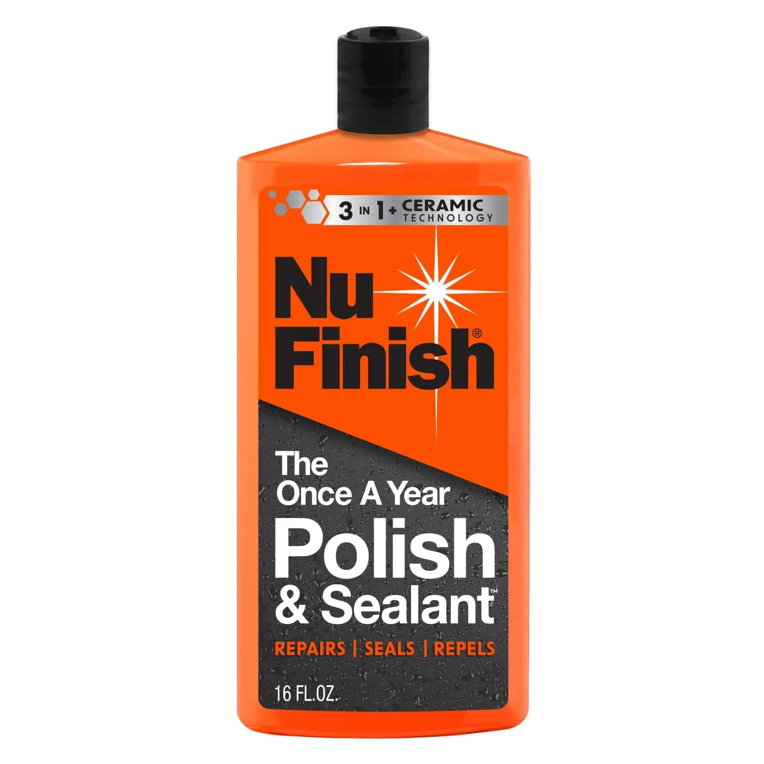 Nu Finish Once A Year Polish and Sealant 473ml (16 oz) | Professional Car Polish & Sealant for Long-Lasting Shine