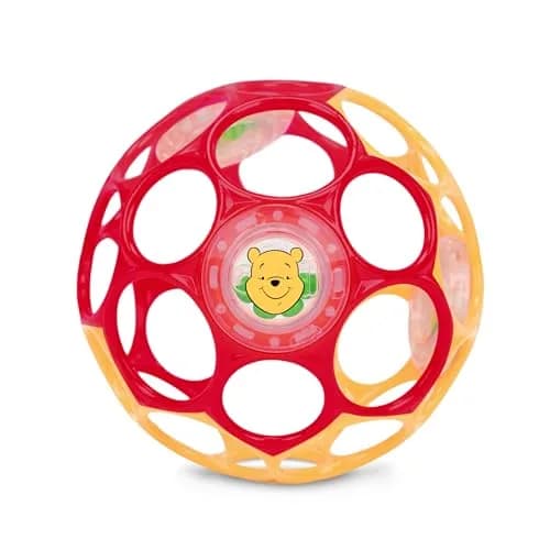 Bright Starts Disney Winnie the Pooh Oball Rattle | BPA-Free, Easy-Grasp, 4-Inch Infant Toy thumbnail 1