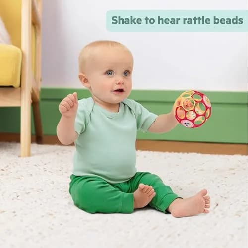 Bright Starts Disney Winnie the Pooh Oball Rattle | BPA-Free, Easy-Grasp, 4-Inch Infant Toy thumbnail 4