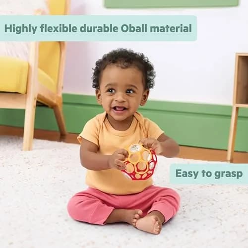Bright Starts Disney Winnie the Pooh Oball Rattle | BPA-Free, Easy-Grasp, 4-Inch Infant Toy thumbnail 5