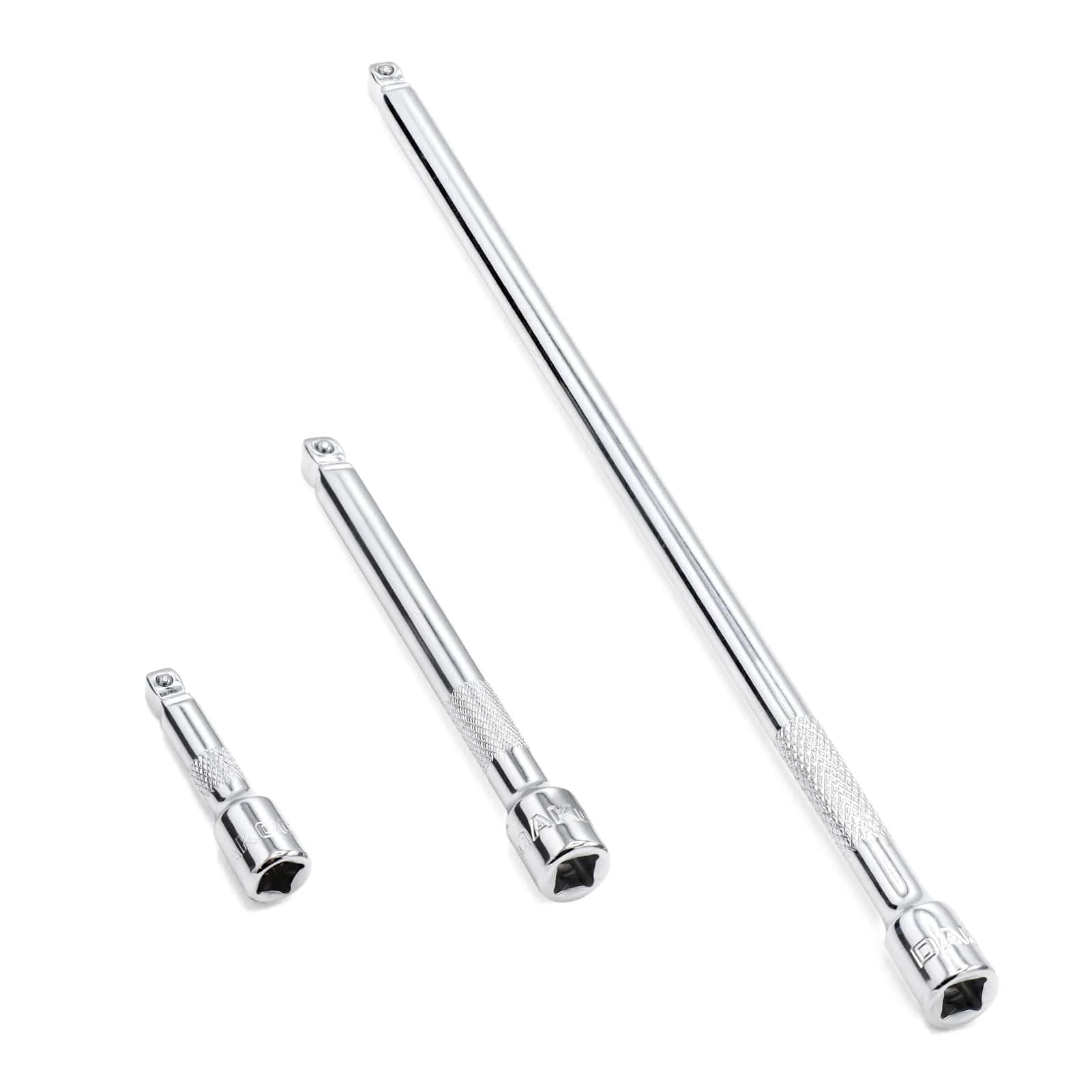 DAKCOS 3 Piece 1/4 Inch Drive Wobble Extension Set 2/4/9 in | Chrome Vanadium Steel - main product image