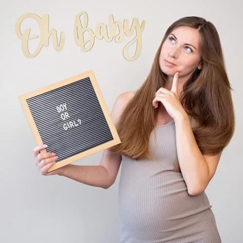 JTRF Oh Baby Sign Wood Color | Perfect for Baby Showers, Gender Reveal, 1st Birthday, Photo Backdrops thumbnail 6