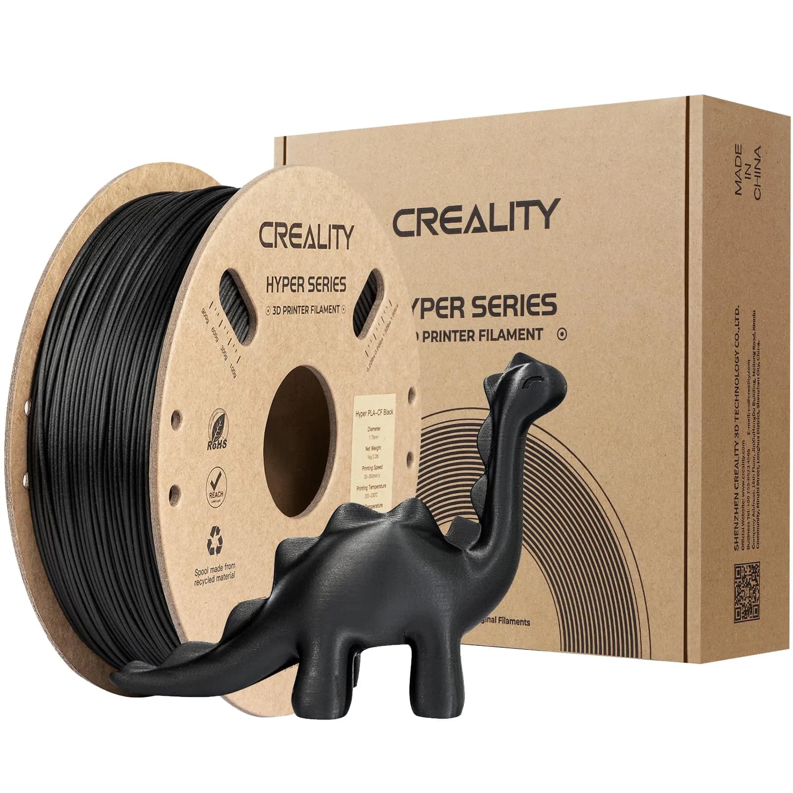 Creality Hyper PLA-CF 1.75mm Filament for 3D Printing | High-Strength Carbon Fiber Finish - main product image