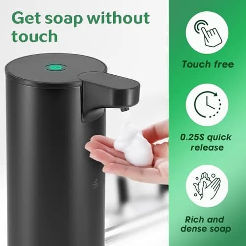 HOTBABY Automatic Hand Soap Dispenser Touchless Stainless Steel | Foaming, Rechargeable, Waterproof thumbnail 3