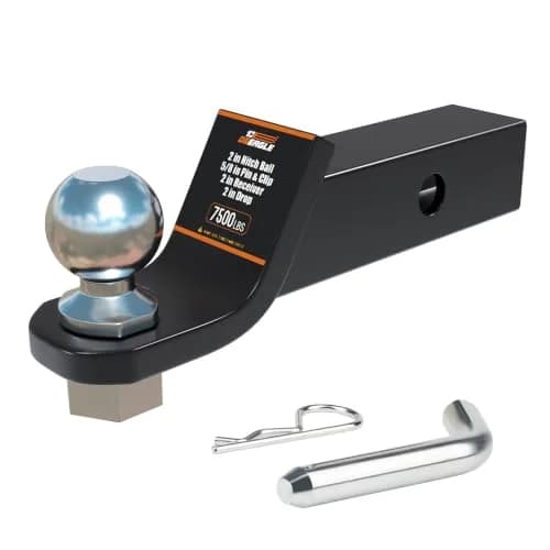 DEEAGLE 2 Inch Trailer Ball Hitch with Pin, 7500lbs GTW | Fits 2" Receivers thumbnail 1