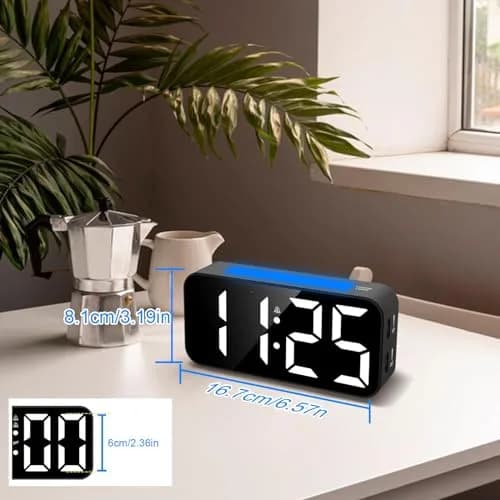 Topski Loud Alarm Clock for Bedrooms 7in Digital Display Night Light Snooze Heavy Sleepers thumbnail 6