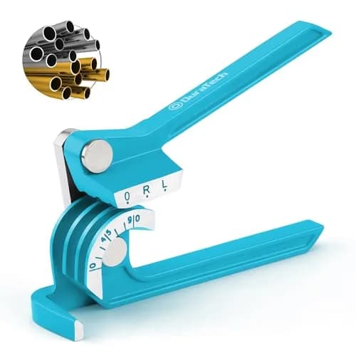 DURATECH 90 Degree Tubing Bender | Aluminum Pipe & Brake Line Tool for Copper, Brass, Steel | Blue thumbnail 1