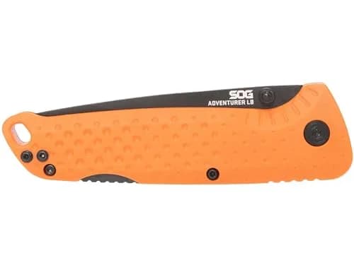 SOG Adventurer LB 3" Folding Knife | CRYO 5CR15MOV Steel | GRN Handle | Lock-Back, Blaze Orange/Black thumbnail 5
