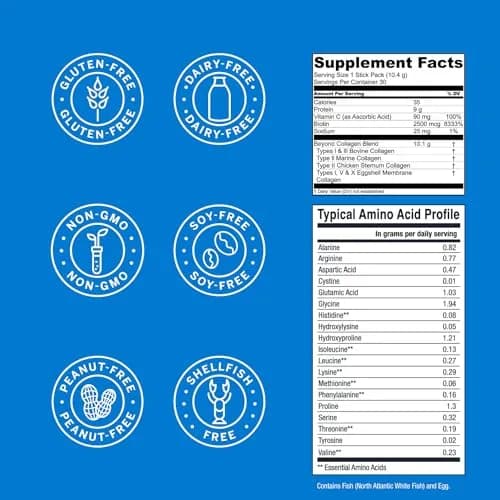 Live Conscious Beyond Collagen Peptides Powder Packets 30 Count | Multi-Type Collagen for Hair, Skin, Nails & Joints thumbnail 8