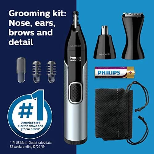 Philips Norelco Nose Trimmer 5000 for Men, NT5600/62 | Precision Grooming Kit with Protective Guard System thumbnail 6