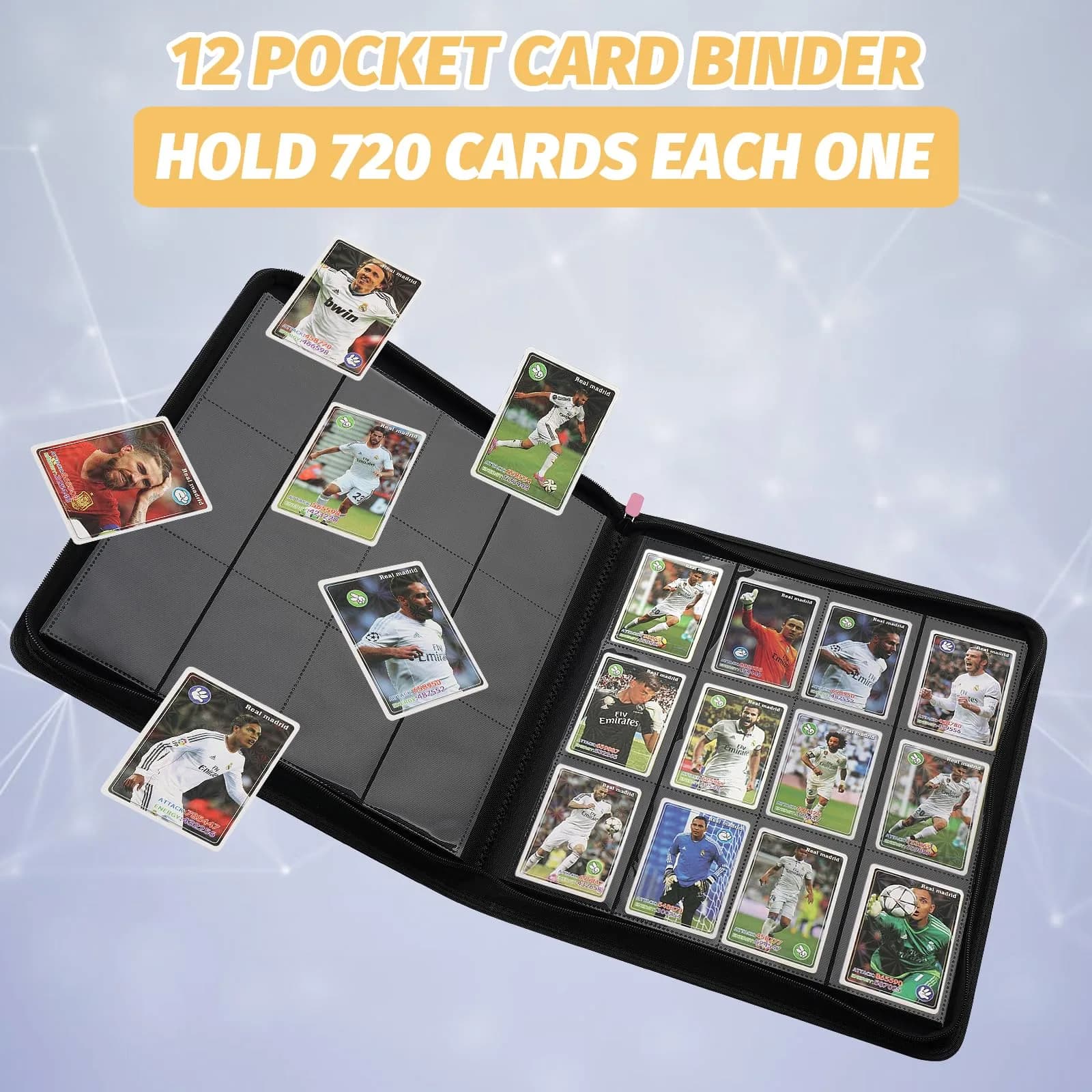 GERMUN Pink Trading Card Binder Ringless Side Loading 720 Cards | Acid-Free PU Zipper Album thumbnail 5