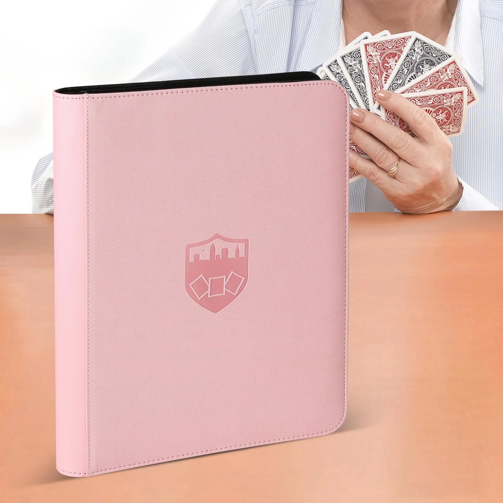 GERMUN Pink Trading Card Binder Ringless Side Loading 720 Cards | Acid-Free PU Zipper Album thumbnail 6